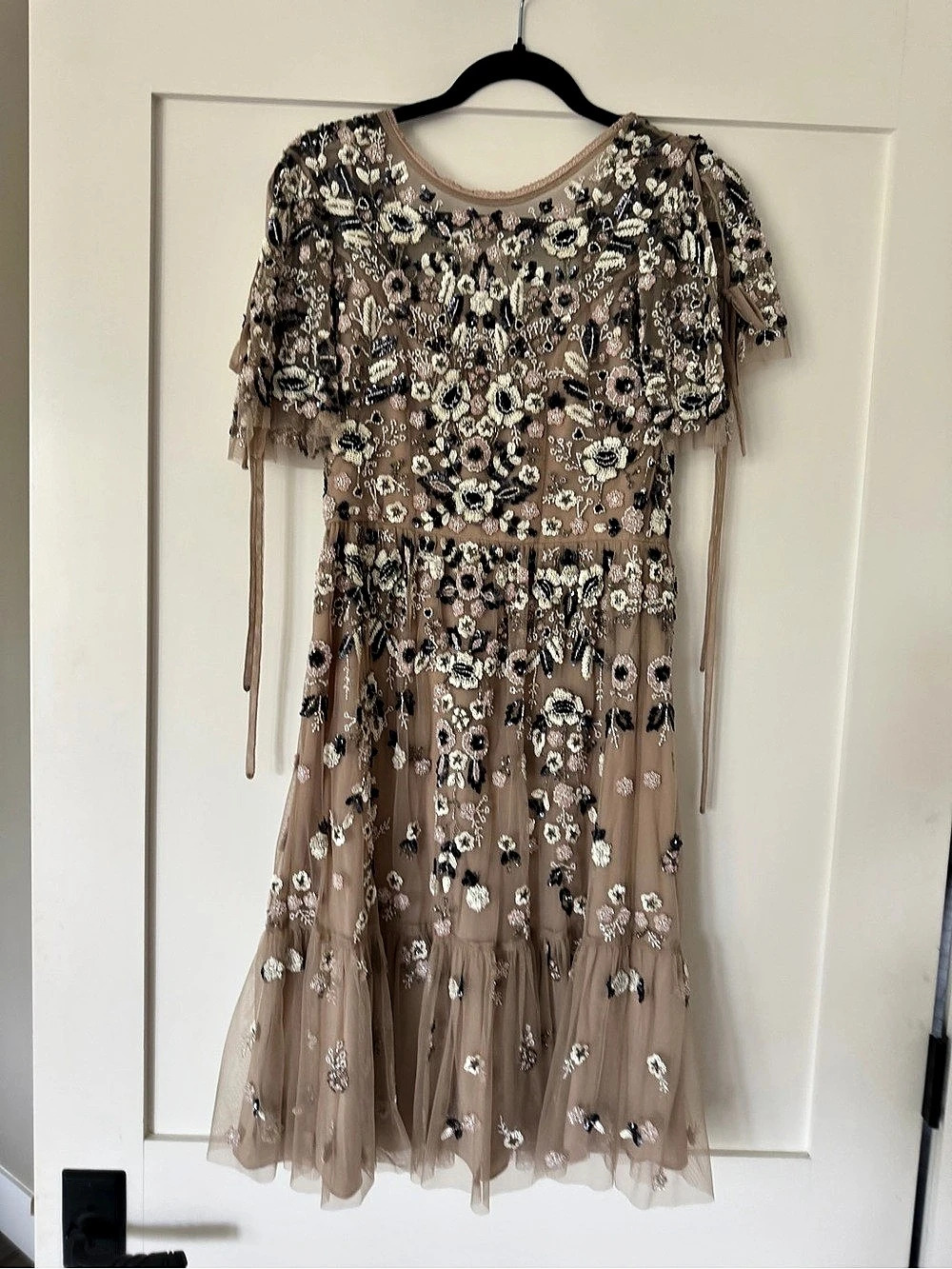 Needle & Thread Coppelia Ballet Dress Floral Pink & Brown US 4 NWT